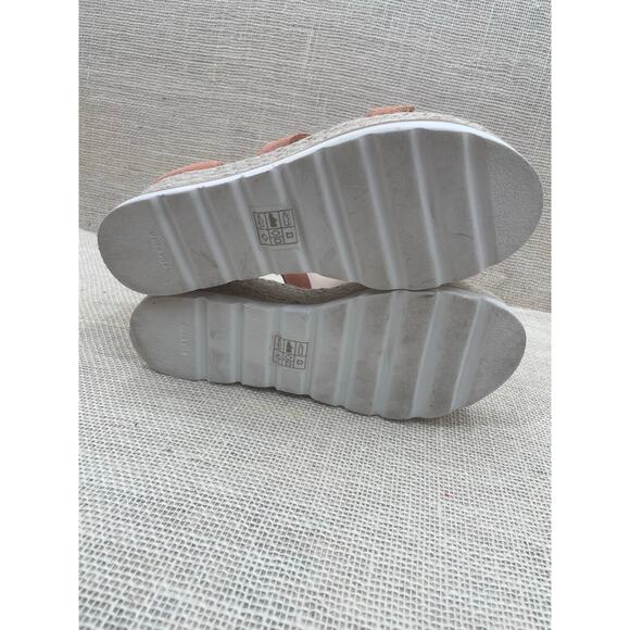 Dolce Vita Liza Coral Suede Leather Wedge Platform Sandal, Espadrilles, Ladies 8 - Picture 10 of 10